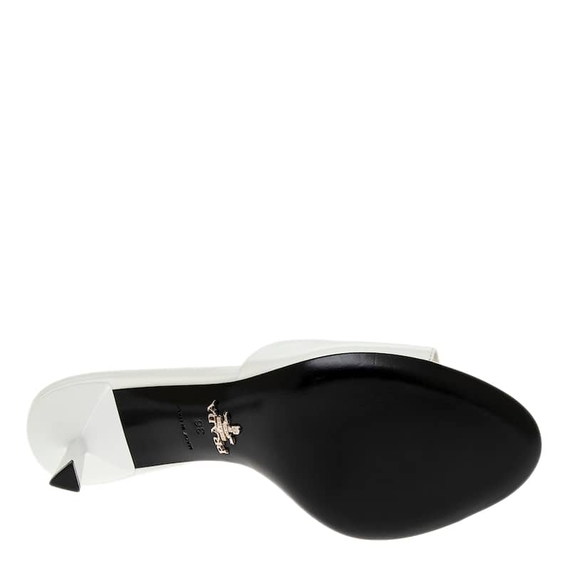 Prada Brushed Leather Heeled Sandals