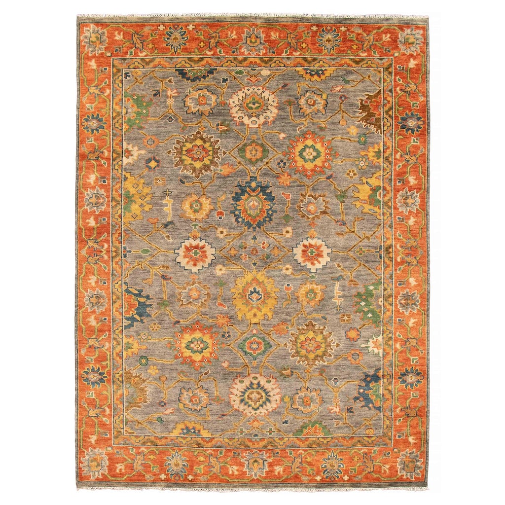 ECARPETGALLERY Hand-knotted Jules Serapi Grey Wool Rug - 9'1 x 11'11