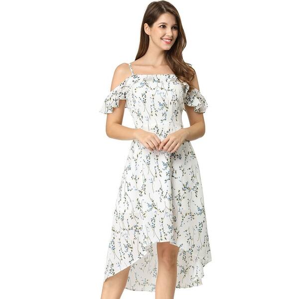 Shop Women S Spaghatti Straps Ruffled Sleeves Asymmetrical High
