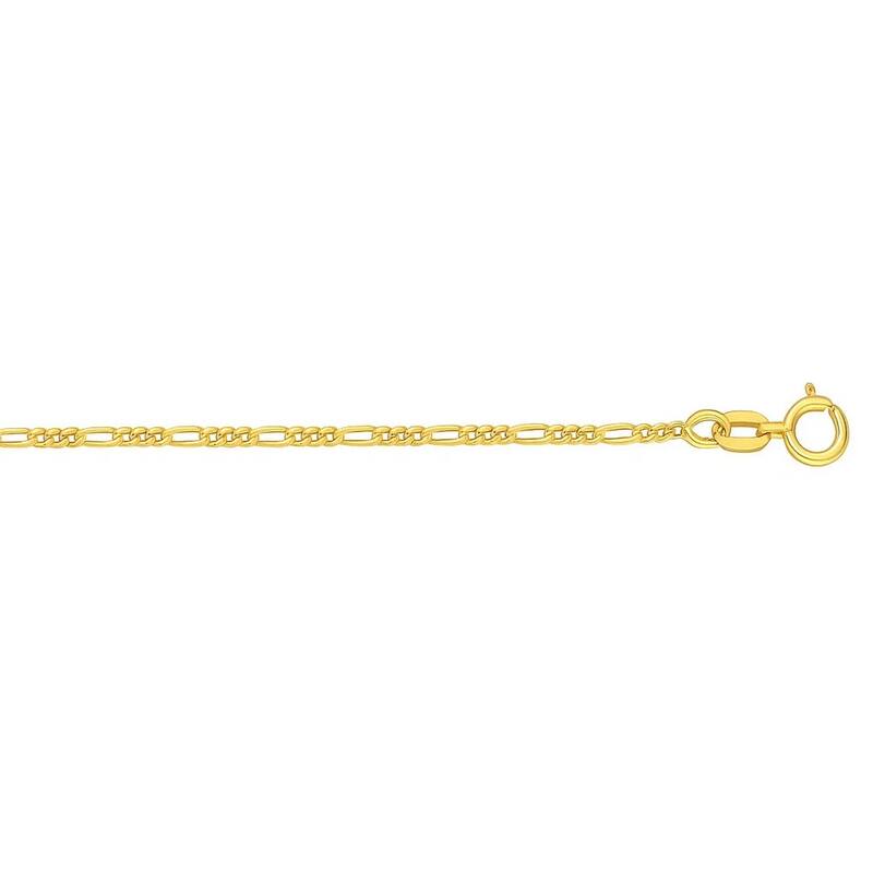 MayaMila 14k Yellow Gold Figaro Bracelet 1.5mm