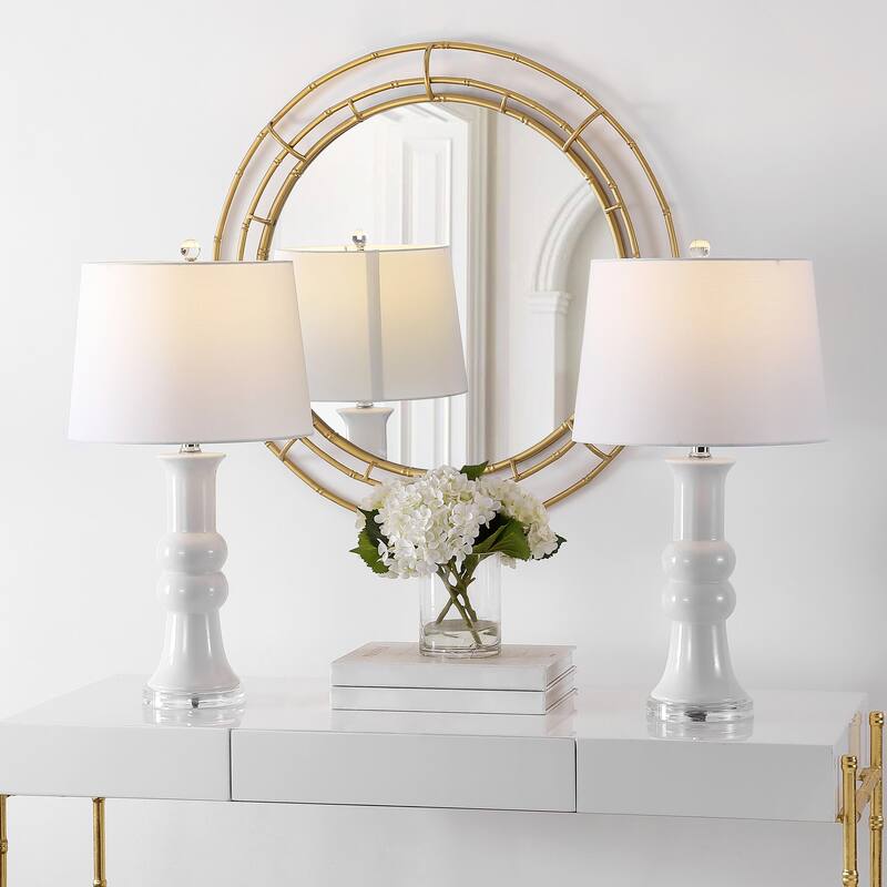 SAFAVIEH Lighting Desanka 26" Table Lamp (Set of 2) - 14" W x 14" D x 26" H - 14"W x 14"D x 26"H