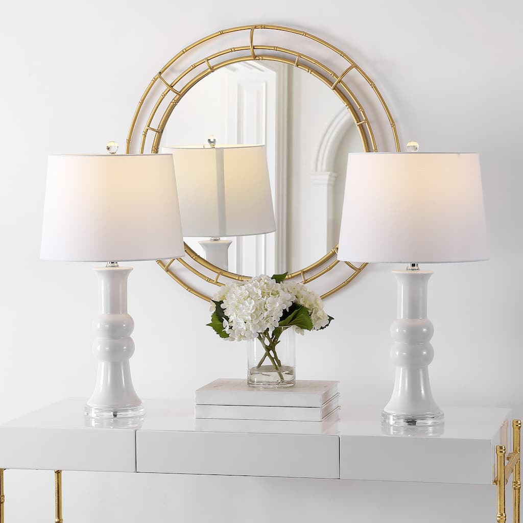 SAFAVIEH Lighting Desanka 26" Table Lamp (Set of 2) - 14" W x 14" D x 26" H - 14"W x 14"D x 26"H
