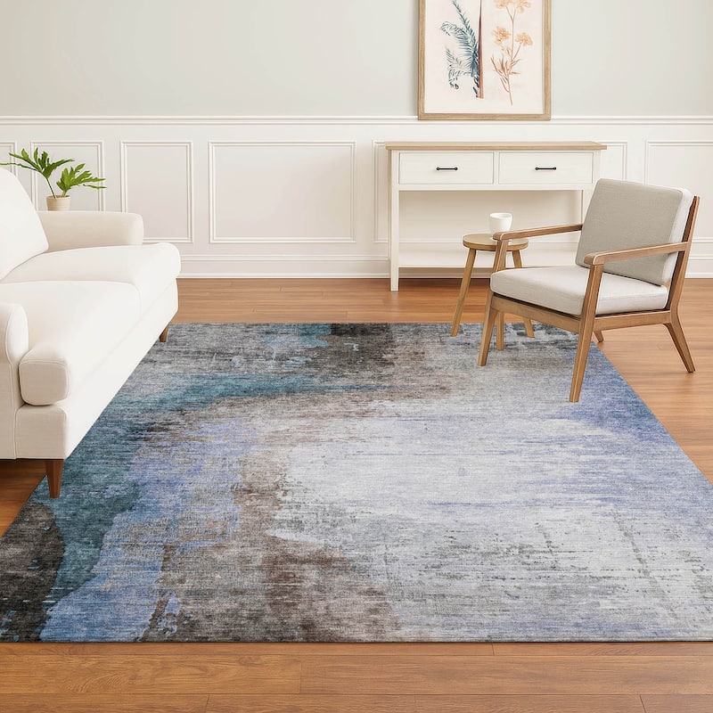 Premium Washable Super Soft Abstract Soid Mayfield Rug