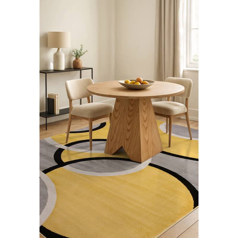 World Rug Gallery Modern Abstract Circles Area Rug