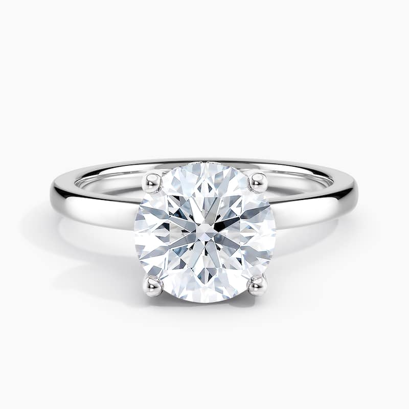 Auriya 14k Gold 1.00ctw Round Hidden-Halo Lab Grown Diamond Engagement Ring - White - 4.5