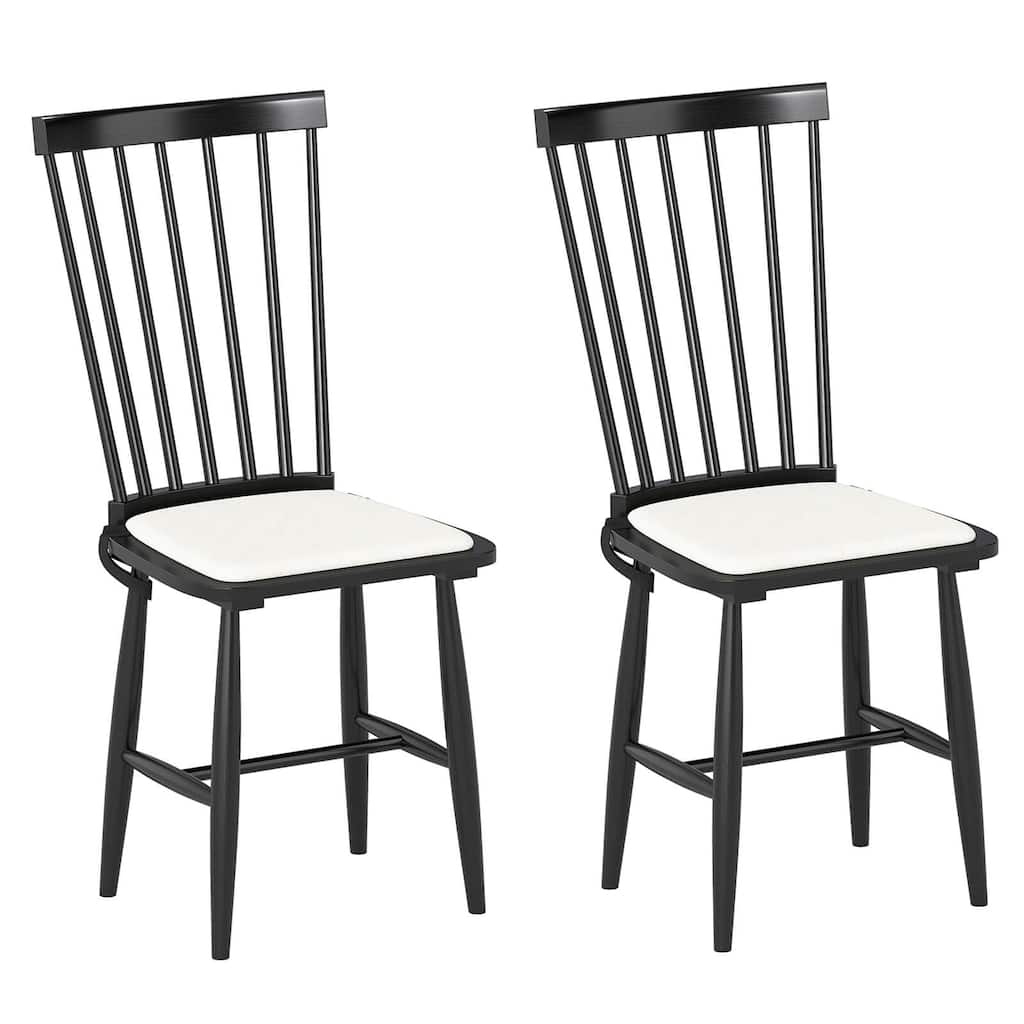 Costway Dining Chairs Set of 2/4 with Removable Seat Cushions for