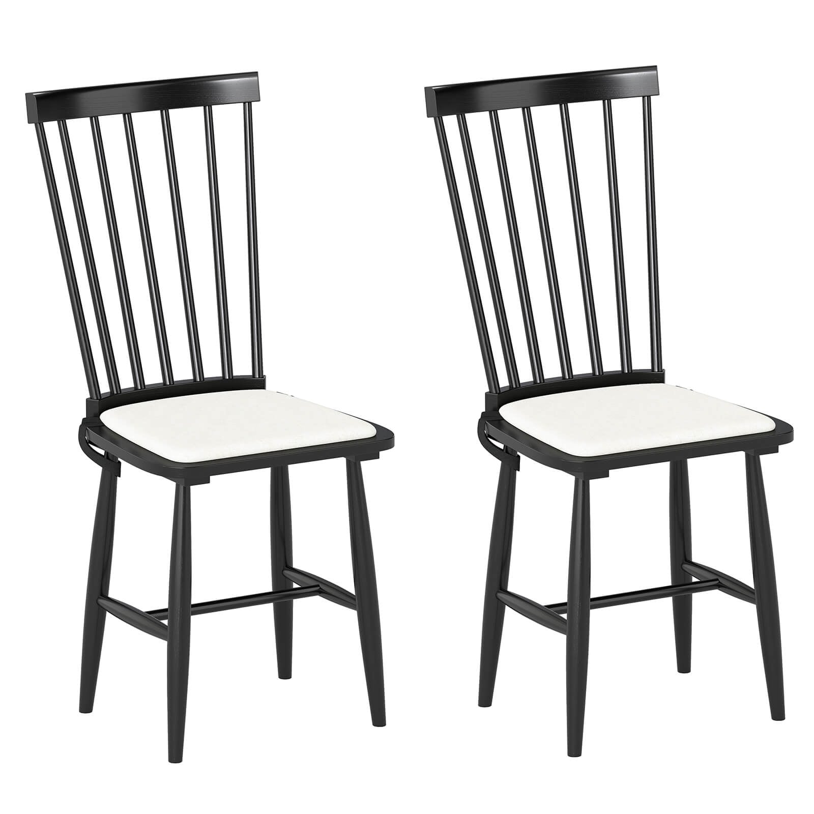 Costway Dining Chairs Set of 2/4 with Removable Seat Cushions for