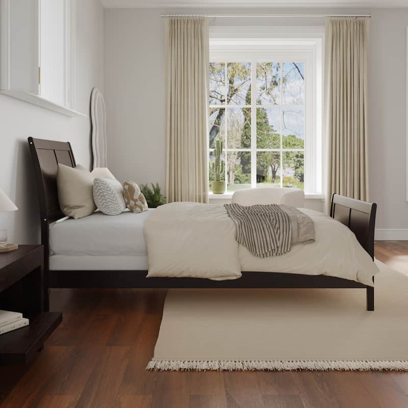 Portland Twin XL Traditional Bed with Matching Foot Board in Espresso