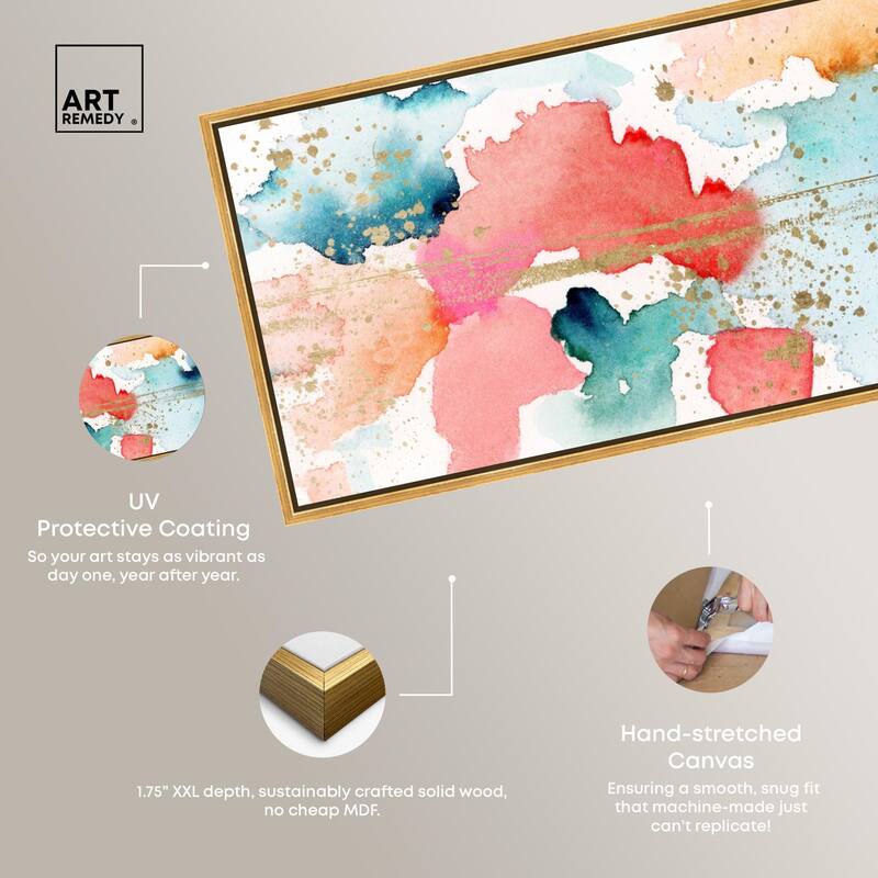 Watercolor Clouds Panoramic Canvas by Art Remedy