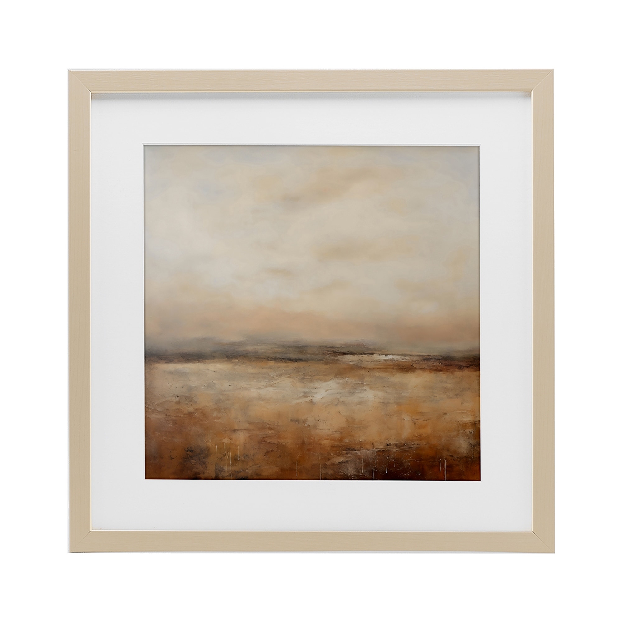 Stupell Calm Abstract Landscape Neutrals Under Glass Framed Design By Creative Studio