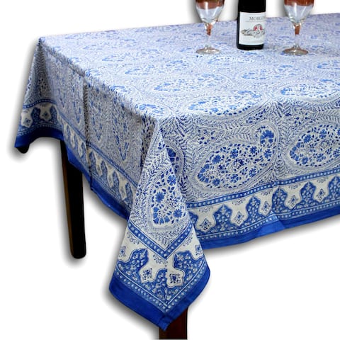 Block Print Cotton Divine Floral Paisley Table Linen Collection ...