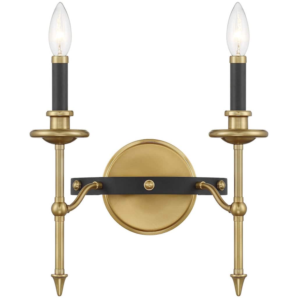 Savoy House 9-9510-2 Consulate 2 Light 13" Tall Bathroom Sconce