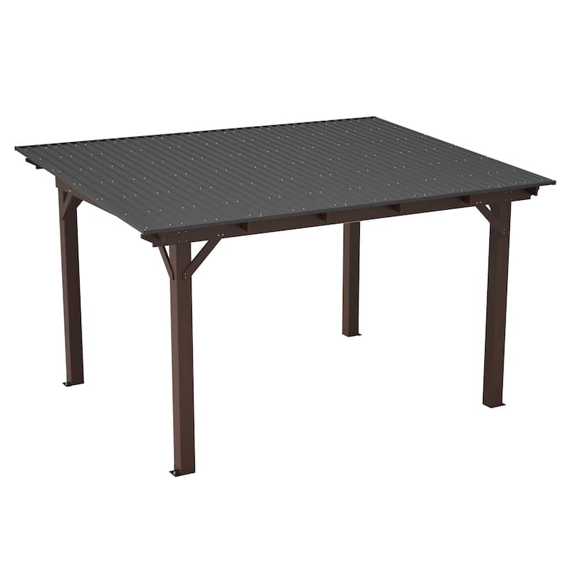 GDFStudio - Oliver Heavy Duty Outdoor Carport Gazebo with Waterproof Shade and Reinforced Base