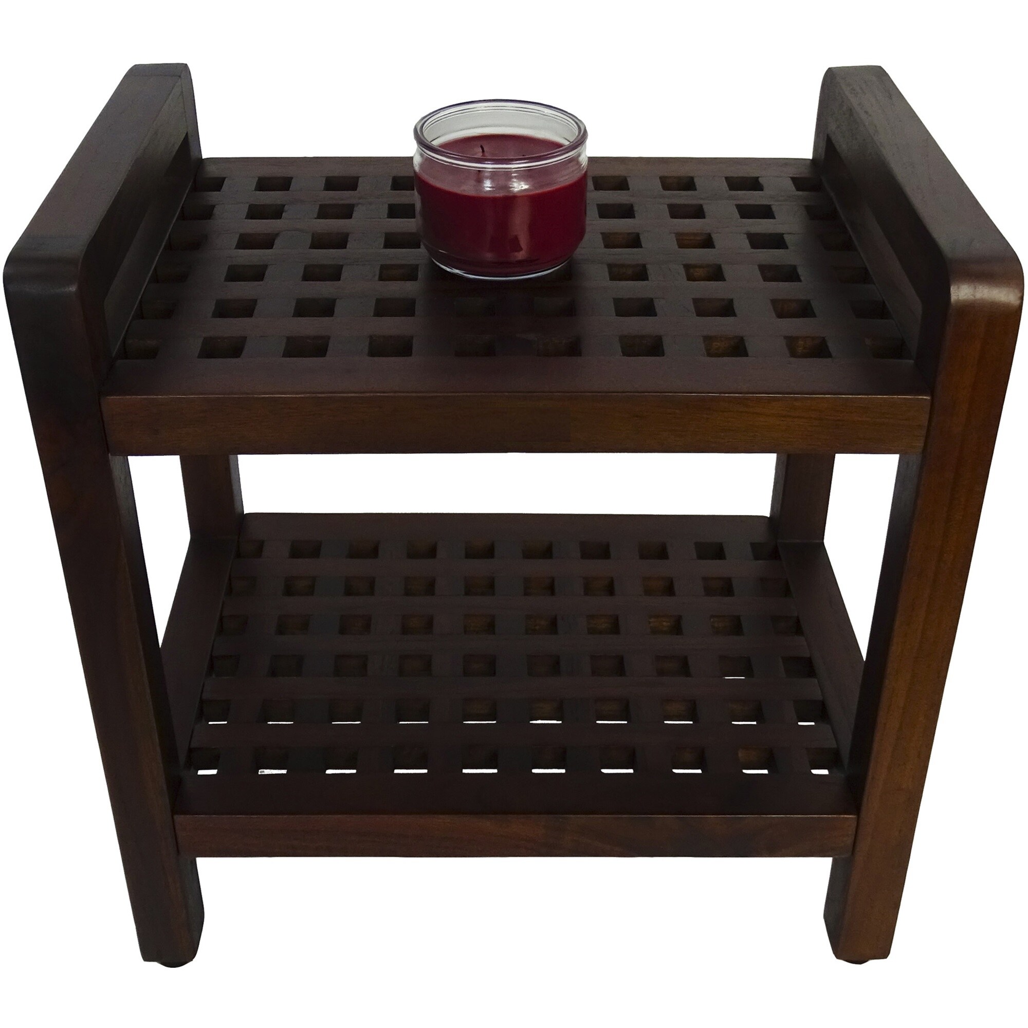 Belham living lattice teak shower bench hotsell