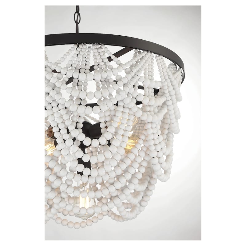 Bellevue SH100101 5 Light 24" Wide Beaded Chandelier