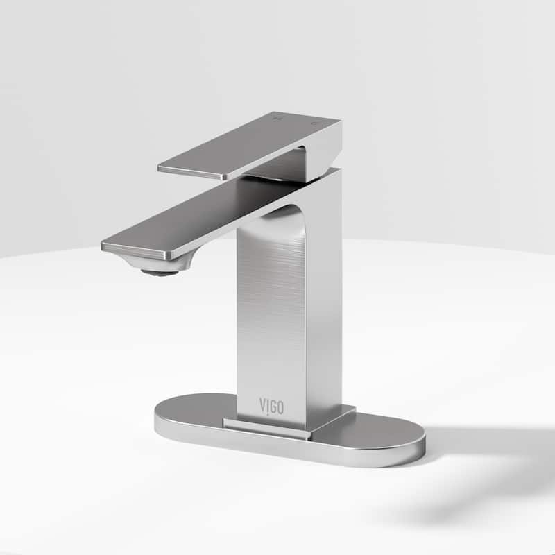 VIGO Dunn 6" H Single Handle Single Hole Bathroom Faucet