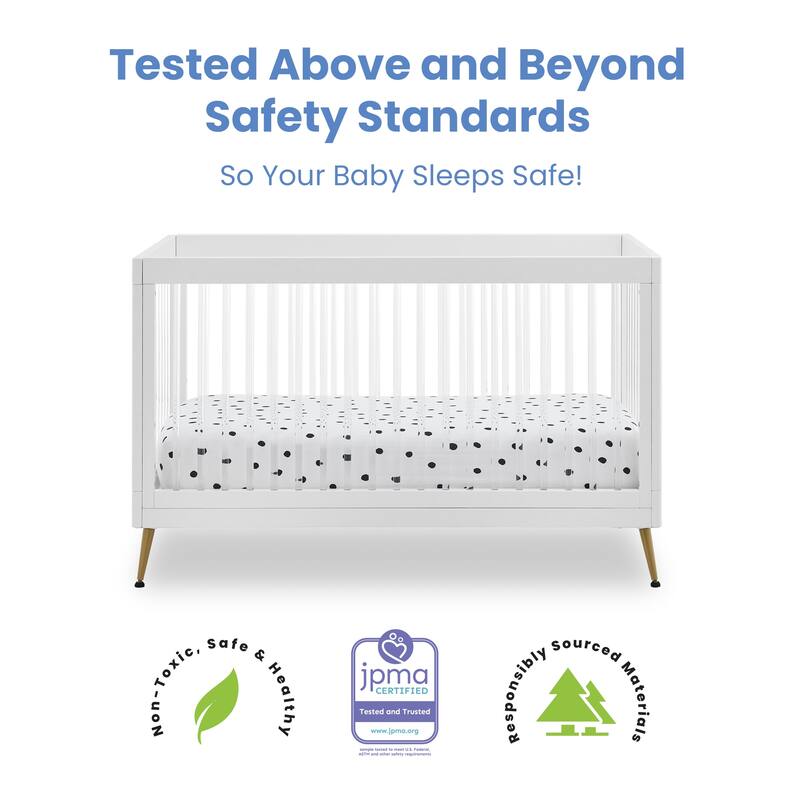 Sloane 4-in-1 Acrylic Convertible Crib, Greenguard Gold Certified