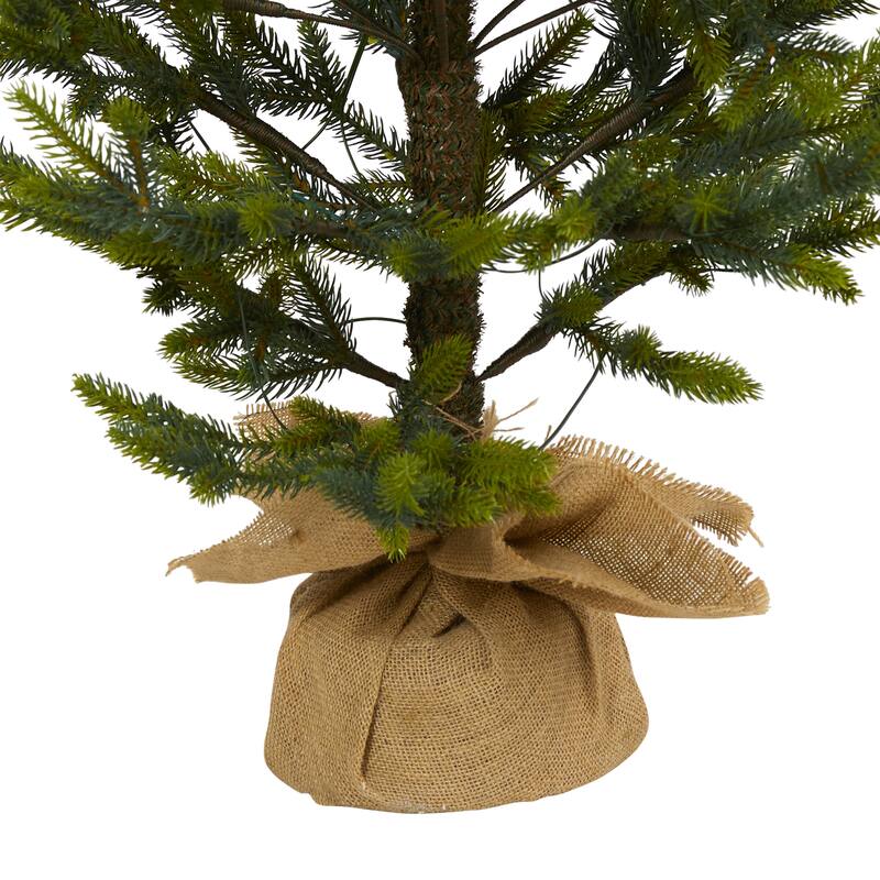 6’ Pre-lit Potted Fraser Fir Artificial Christmas Tree, Clear Lights - 6 Foot
