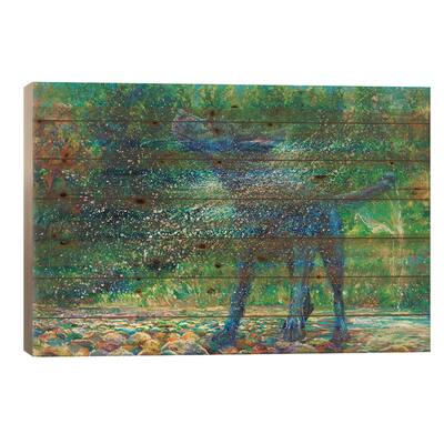 Fishtail Creek Print On Wood by Iris Scott - Multi-Color