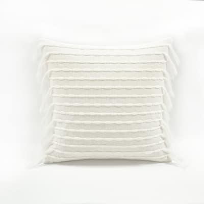 Lush Decor Linear Cotton Tassel Decorative Pillow Cover