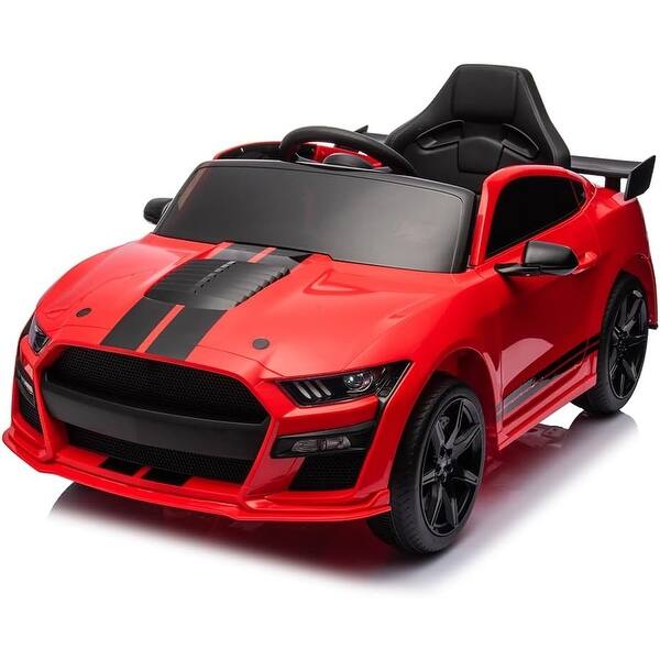 slide 2 of 14, Ride On Car with Remote Control, 12V 3 Speeds Battery Powered Electric Vehicle with AUX/USB MP3 Music, LED Lights, Radio Red