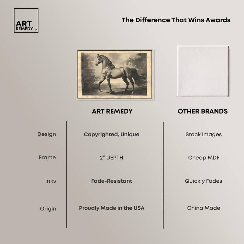 Sketch of a Stallion Canvas by Art Remedy