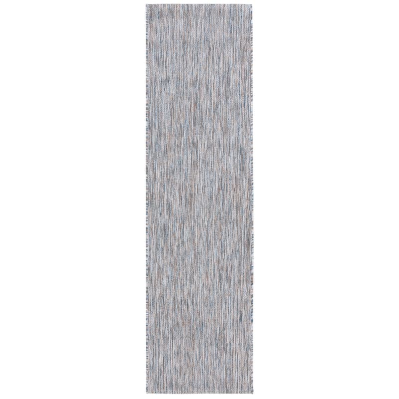 SAFAVIEH Courtyard Janyce Indoor/ Outdoor Waterproof Patio Backyard Rug - 2'3" x 8' Runner - Ivory Blue/Beige