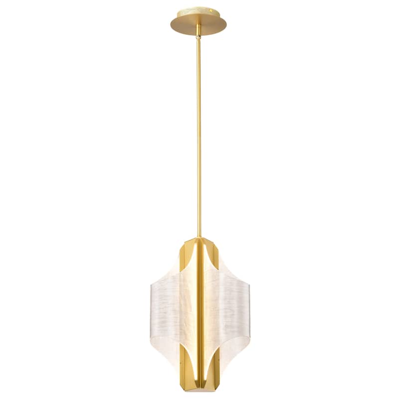 Idris LED 3 Light Pendant Vintage Brass Finish Light Guide Panels - Vintage Brass