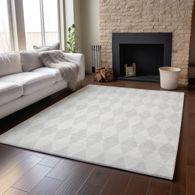 Premium Washable Super Soft Modern Diamond Mayfield Rug