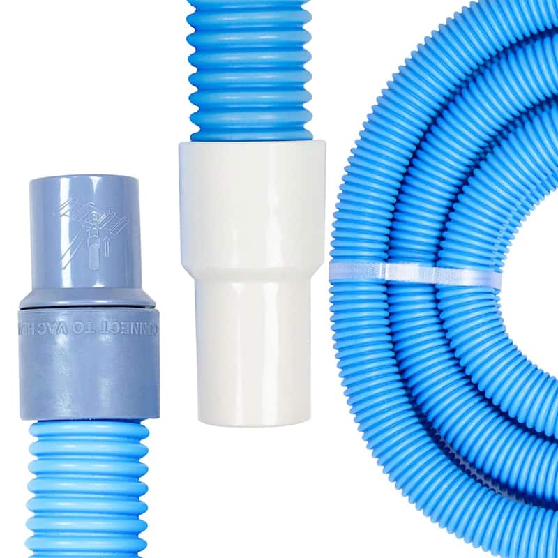 Swimline HydroTools 50’ Premium Spiral Wound Pool Vacuum Hose with Swivel Cuff - 7.6