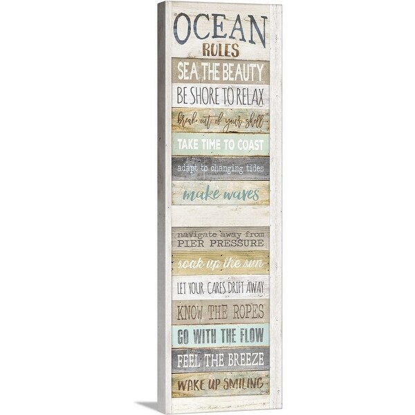 "Ocean Rules" Canvas Wall Art