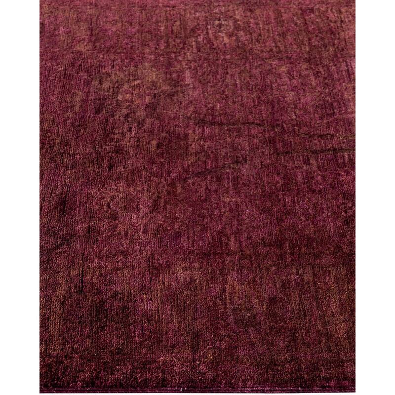 Contemporary Overdyed Wool Hand Knotted Runner - 3' 0" x 9' 6"