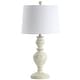 preview thumbnail 6 of 5, SAFAVIEH Lighting 28-inch Zabi White LED Table Lamp (Set of 2) - 14"x14"x27.5" - 14"W x 14"D x 28"H