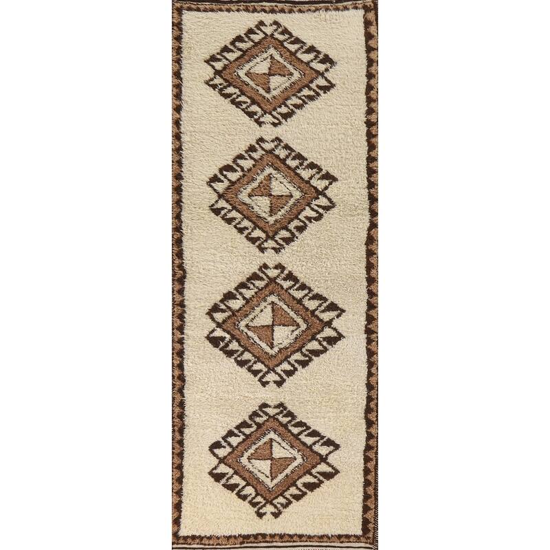 Turkish Anatolian Oriental Runner Rug Hand-knotted Wool Carpet - 3'8"x 11'5"
