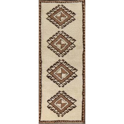 Turkish Anatolian Oriental Runner Rug Hand-knotted Wool Carpet - 3'8"x 11'5"