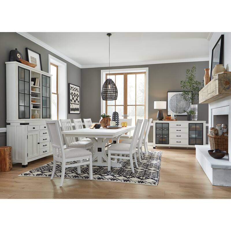 Magnussen Home Harper Springs Silo White Buffet - 64''W x 18''D x 36''H