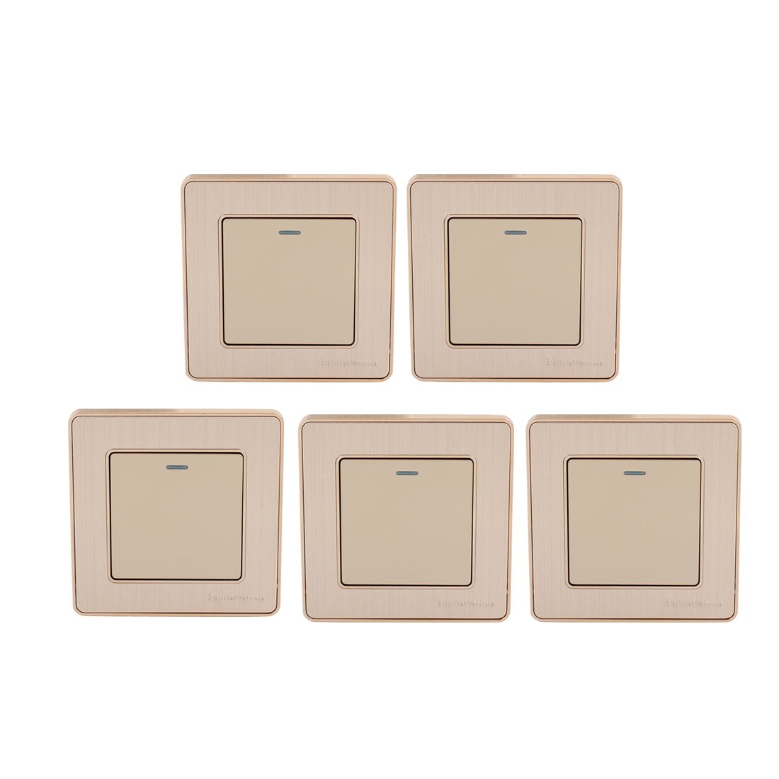 5pcs On Off Press Button 1 Gang Multi Way Wall Switch Home Light Control Green