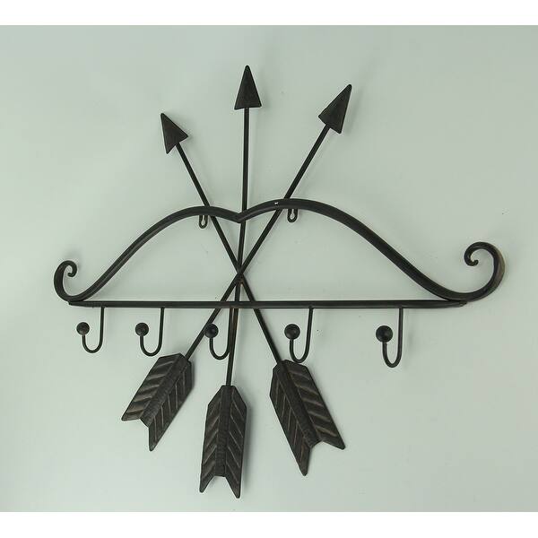 Shop Rustic Brown Metal Bow And Arrows Wall Hook Sculpture 22 75 X 29 75 X 2 25 Inches On Sale Overstock 23178215