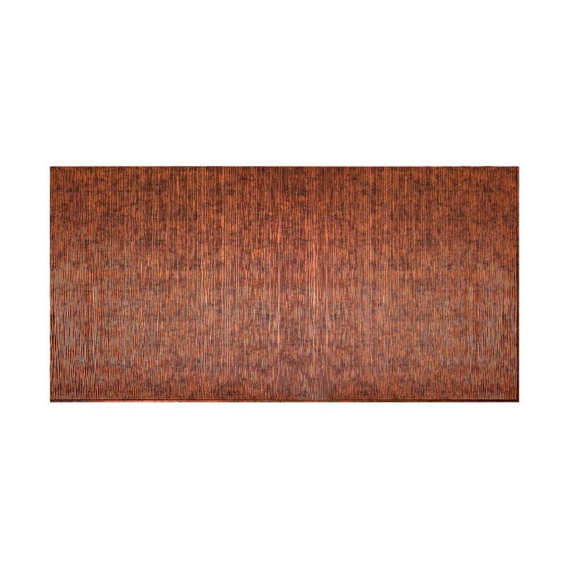FASÄDE Ripple Vertical 4-foot x 8-foot PVC Wall Panel in Moonstone Copper - 4 x 8