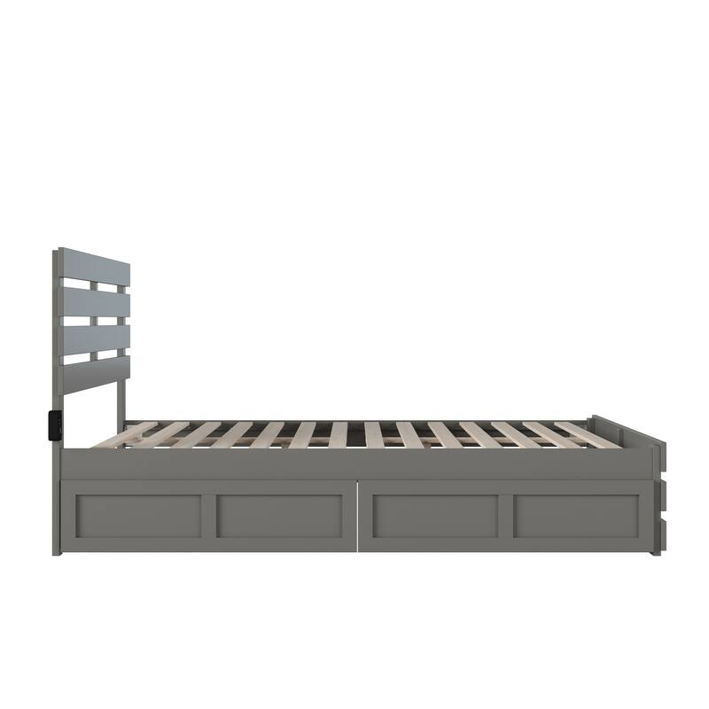 Oxford Bed with Footboard and USB Turbo Charger and 2 Storage Drawers