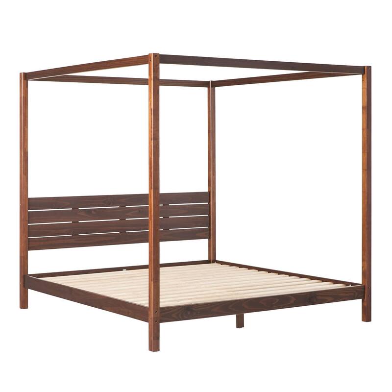 Walker Edison Minimalist Canopy King Bedframe
