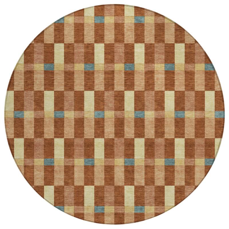 Machine Washable Indoor/ Outdoor Modern Chanute Chantille Rug