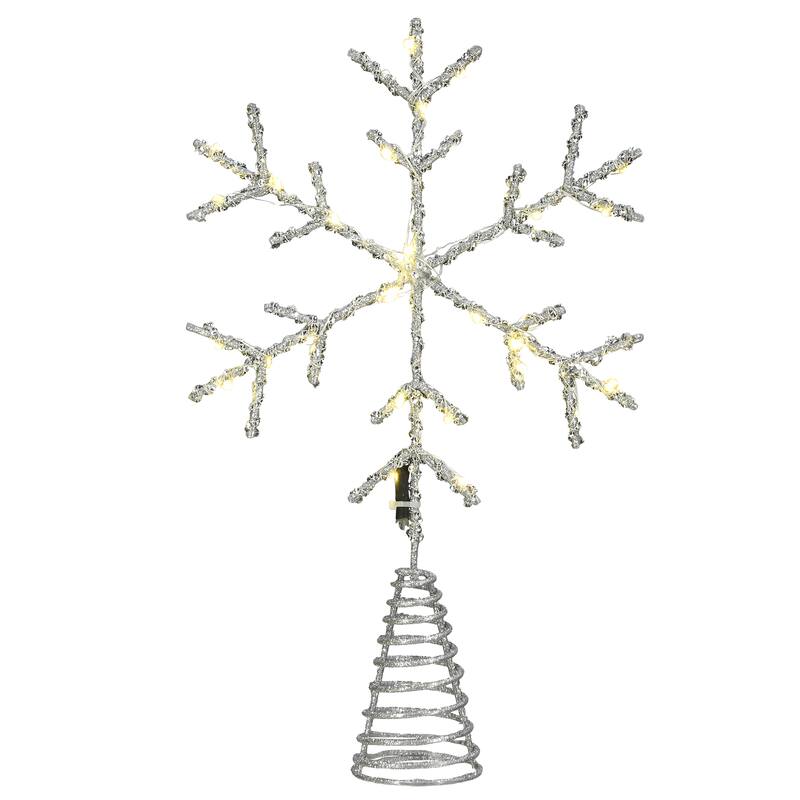 National Tree Company 14.5 in. Snowflake Tree Top for Artificial Trees with Dual Color Lights - 14.5 in