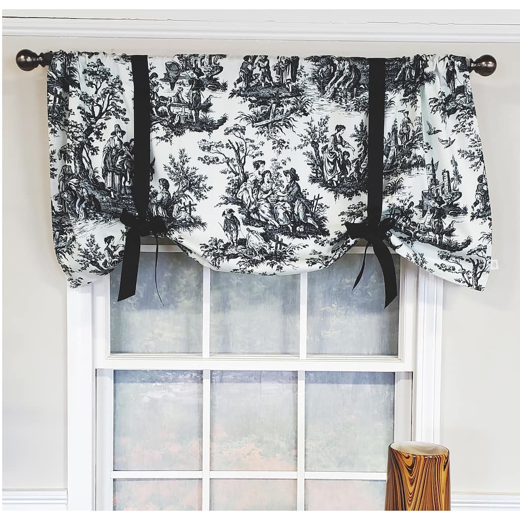 RLF Home Design Pique Tie-Up Window Valance