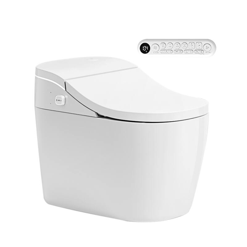 Vittuone Smart Bidet Toilet Combo with Clean Foam Shield Splash Proof,Uv Sterilization,Aroma Diffuser,Foot Sensor Operation