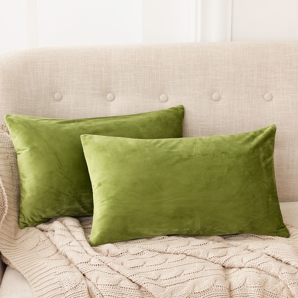 Deconovo Velvet Soft Throw Pillow Covers 2 PCS (Cover Only)