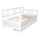 preview thumbnail 15 of 16, Twin Size Floor Bed Frame for Kids, Wood Montessori Floor Beds with Fence Rail for Boys Girls
