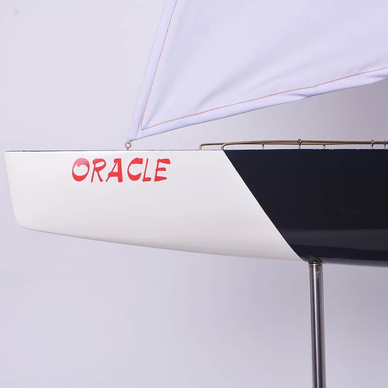 BMW Oracle Painted Medium Sailboat Schooner Yacht Model 31 Inches Long