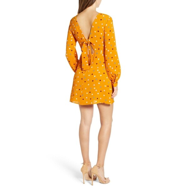 polka dot dress mustard