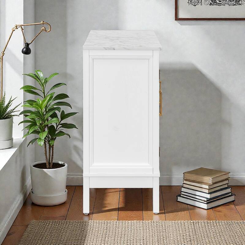 48'' Modern Storage Cabinet with 3 Doors, Large Sideboard with Adjustable Shelves for Entryway, Living Room or Dining Room